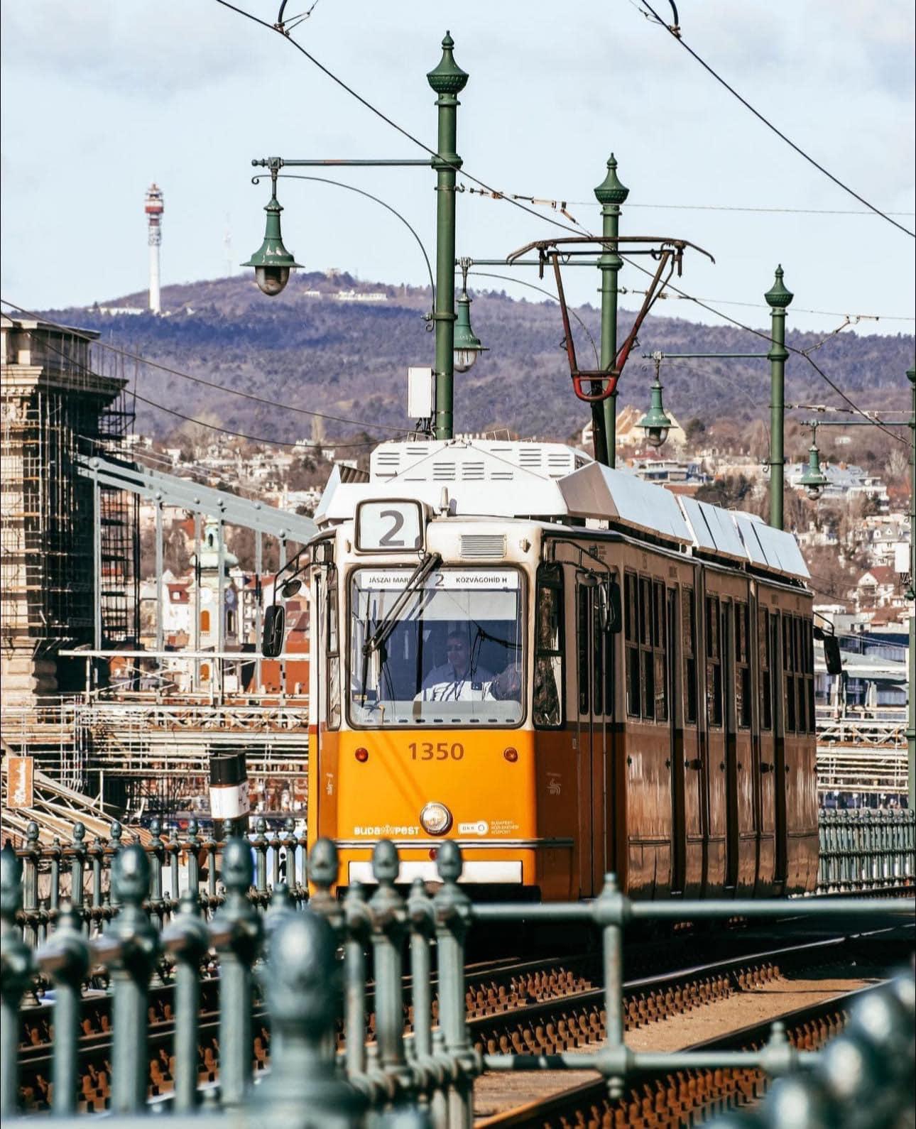 Tram 2 Budapest Danube